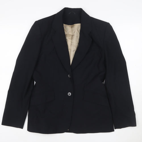 Principles Petite Women Black UK 10 Two Button Tailored Blazer Jacket