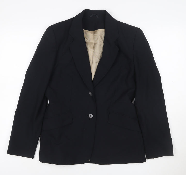 Principles Petite Women Black UK 10 Two Button Tailored Blazer Jacket
