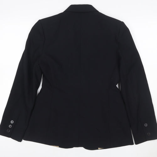 Principles Petite Women Black UK 10 Two Button Tailored Blazer Jacket