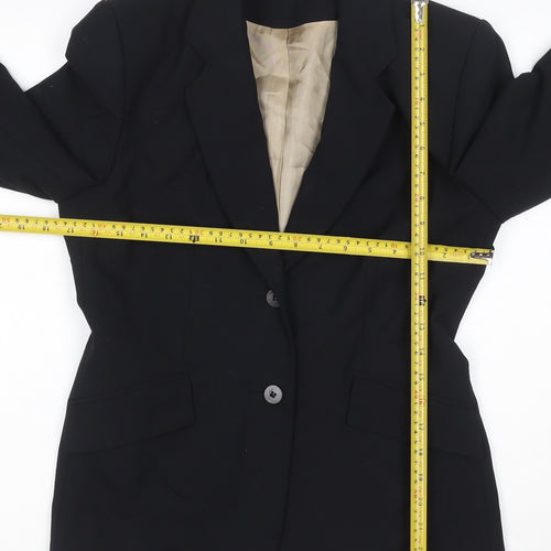 Principles Petite Women Black UK 10 Two Button Tailored Blazer Jacket