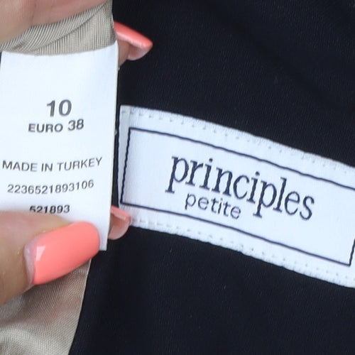 Principles Petite Women Black UK 10 Two Button Tailored Blazer Jacket