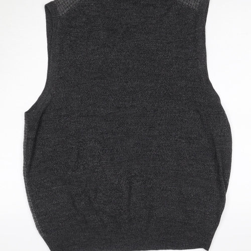 Dockers Men’s Grey XL V-Neck Acrylic Knit Sweater Vest Classic