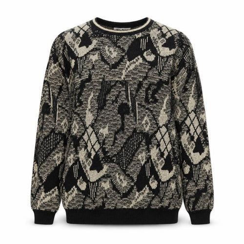 Helen Harper Women’s Black Beige S Geometric Retro Knit Jumper
