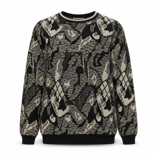 Helen Harper Women’s Black Beige S Geometric Retro Knit Jumper