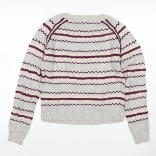 Henry Holland Women’s Grey Fair Isle Angora Blend Jumper Size 12