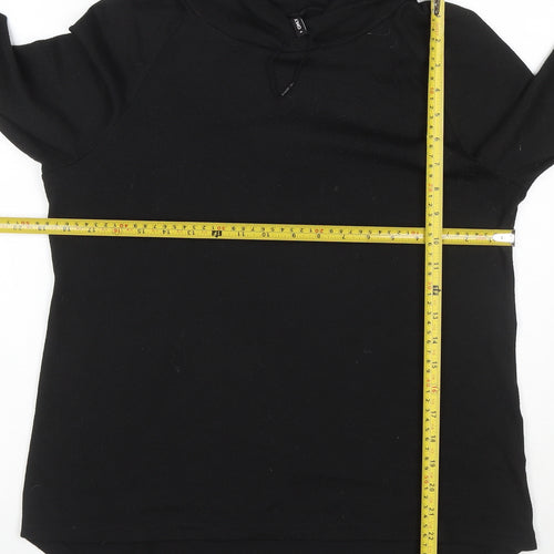 ONLY Women’s Black M Pullover Hooded Long Sleeve Sweatshirt