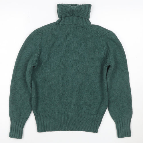 Danour Women’s Green Wool Roll Neck Knit Jumper Size L