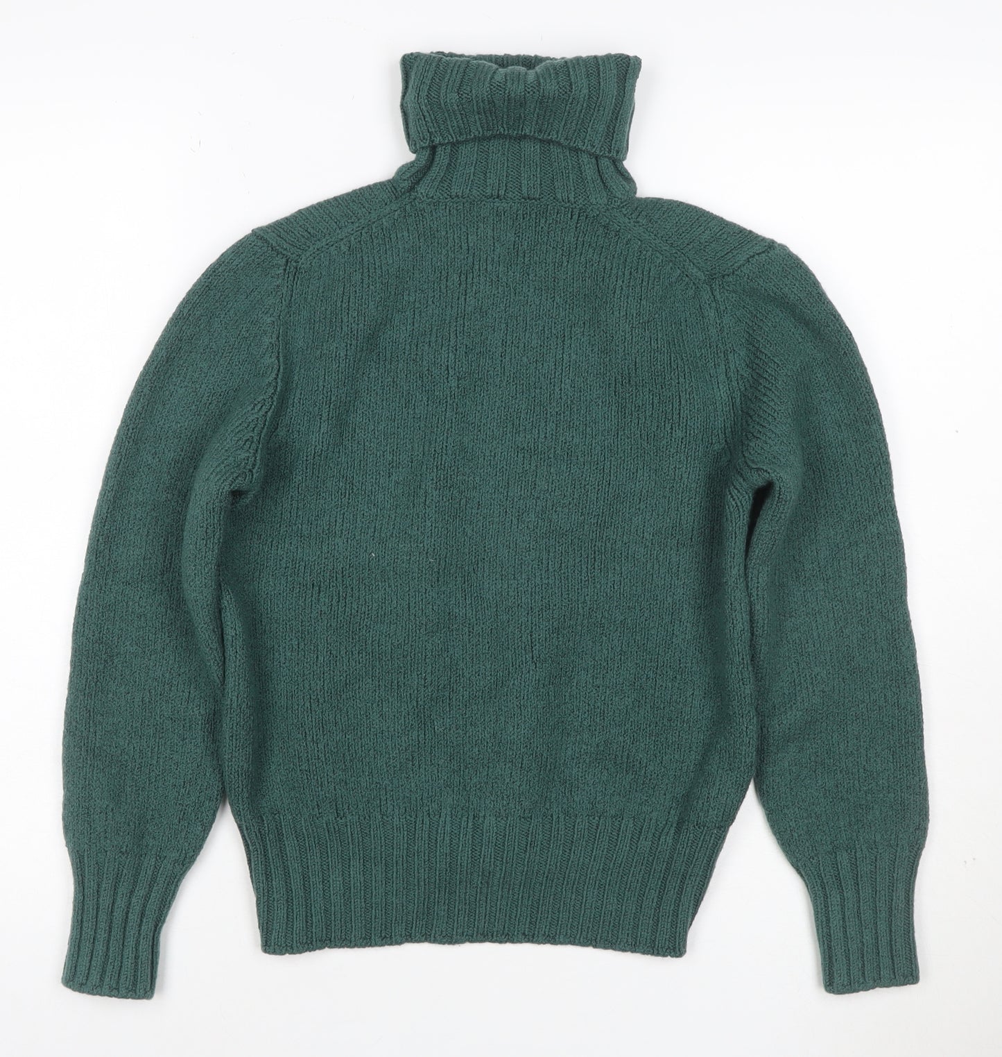 Danour Women’s Green Wool Roll Neck Knit Jumper Size L