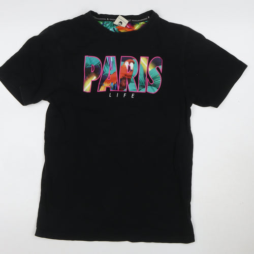 Cayler & Sons Mens Black M Paris Life Parrot Graphic T-Shirt