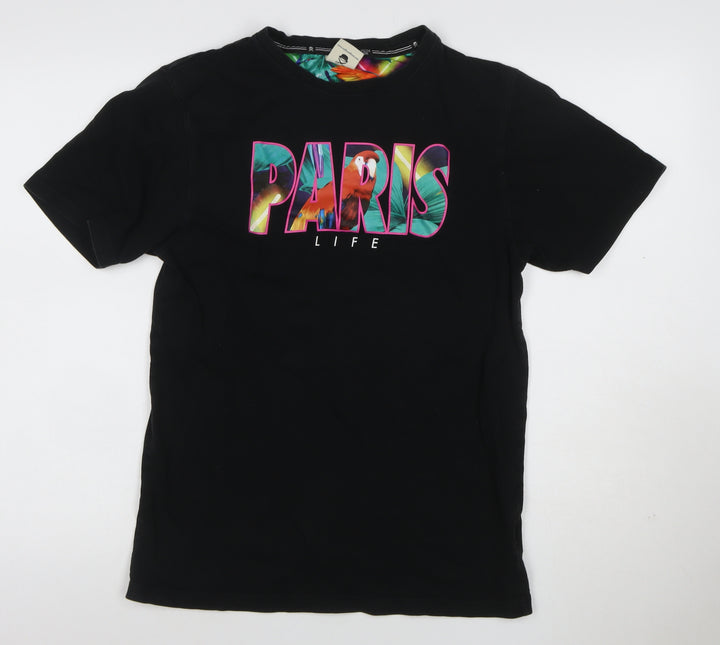 Cayler & Sons Mens Black M Paris Life Parrot Graphic T-Shirt