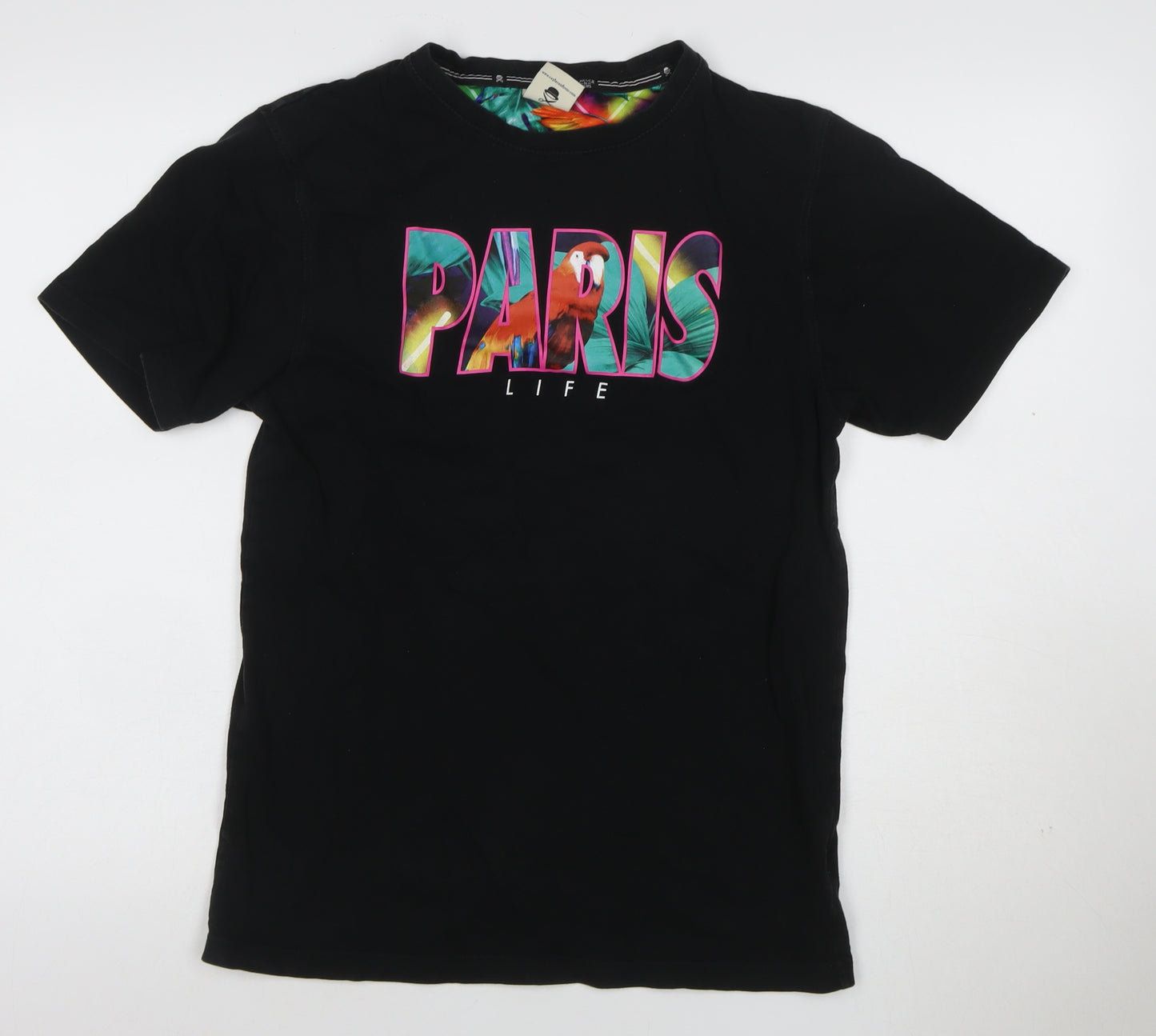 Cayler & Sons Mens Black M Paris Life Parrot Graphic T-Shirt
