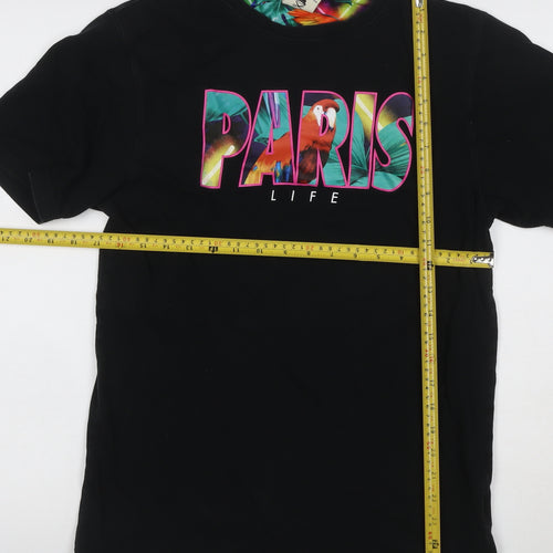 Cayler & Sons Mens Black M Paris Life Parrot Graphic T-Shirt