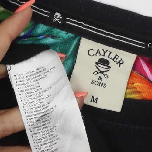 Cayler & Sons Mens Black M Paris Life Parrot Graphic T-Shirt