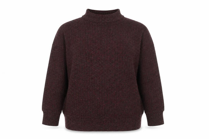 Topshop Women Red Black Metallic Knit High Neck Jumper UK 14