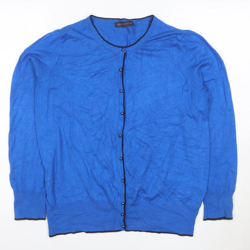 Marks and Spencer Women’s Blue UK 16 Round Neck Button Cardigan