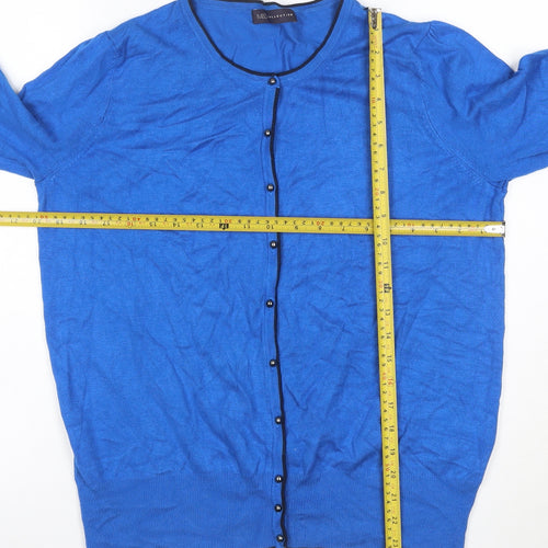 Marks and Spencer Women’s Blue UK 16 Round Neck Button Cardigan