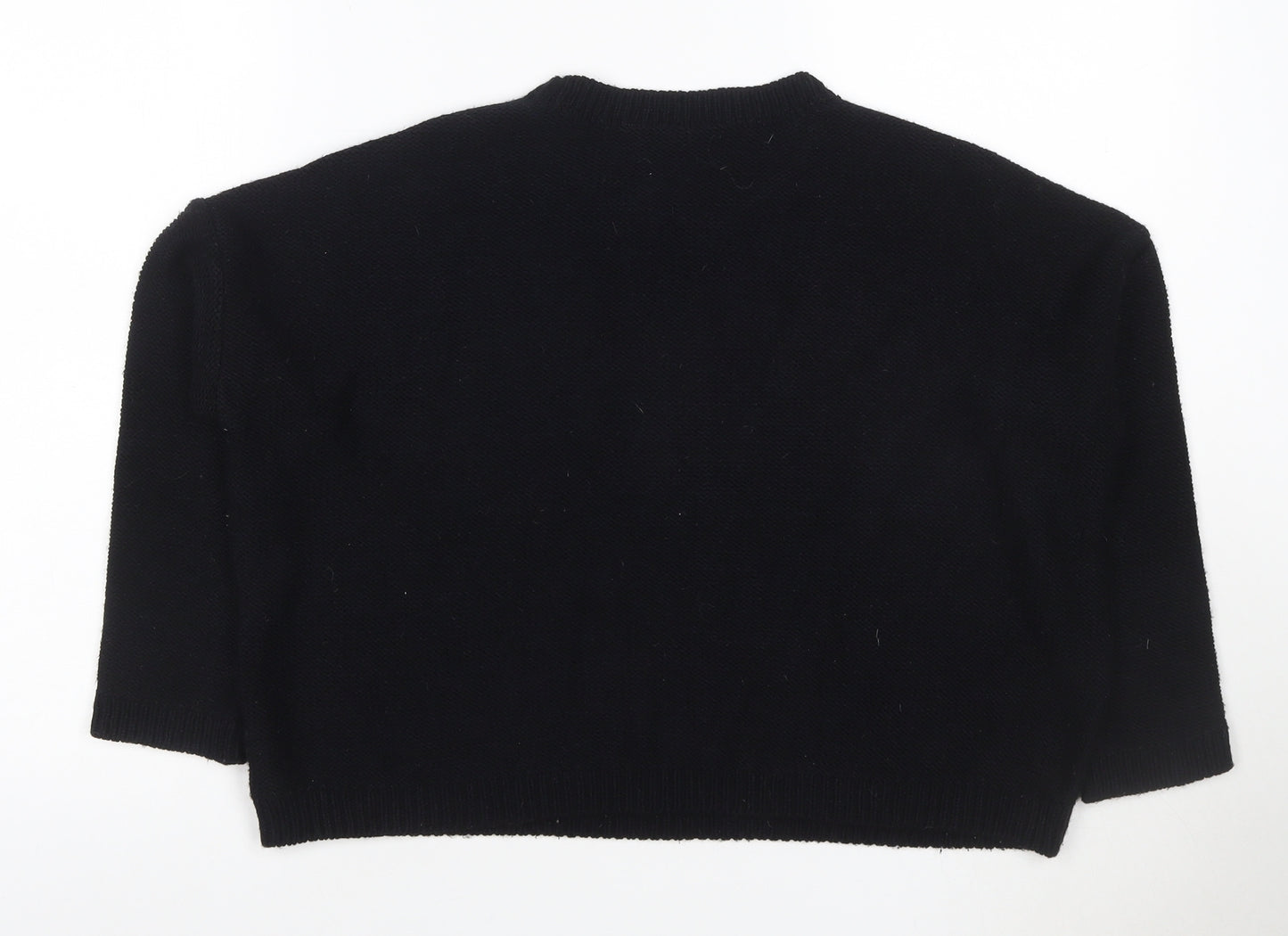 Topshop Women’s Black UK 4 Reindeer Rhinestone Christmas Jumper