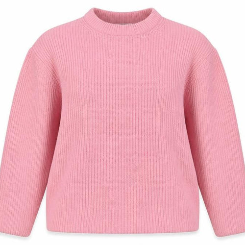 UNIQLO Women’s Pink L Ribbed Crew Neck Knit Pullover Jumper
