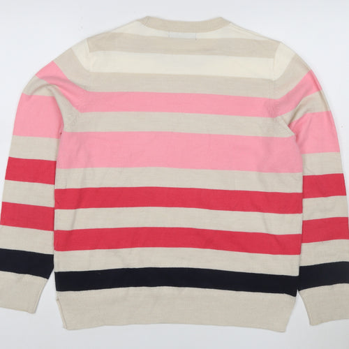 Marks and Spencer Women’s Multicoloured Striped Knit Jumper UK 14