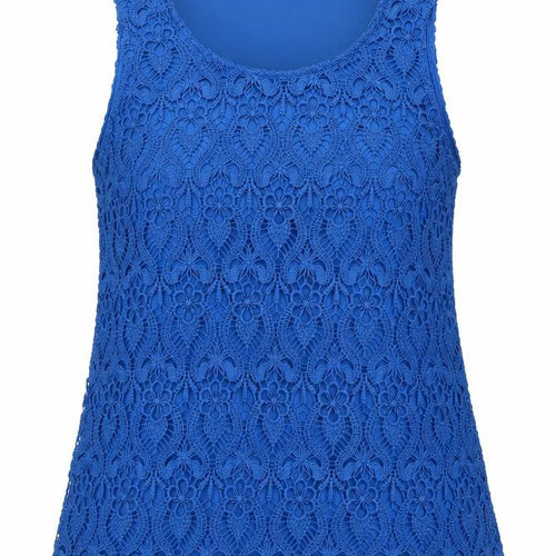 Dorothy Perkins Women Blue UK 10 Floral Lace Lined Camisole Tank Top