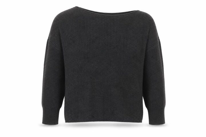 Pull&Bear Women’s Grey Ribbed Knit Balloon Sleeve Jumper Size M