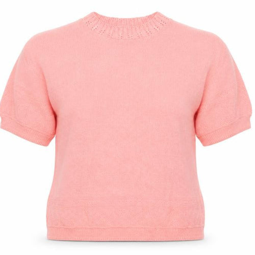 Separate Scene Women’s Pink L Short Sleeve Knit Pullover Jumper