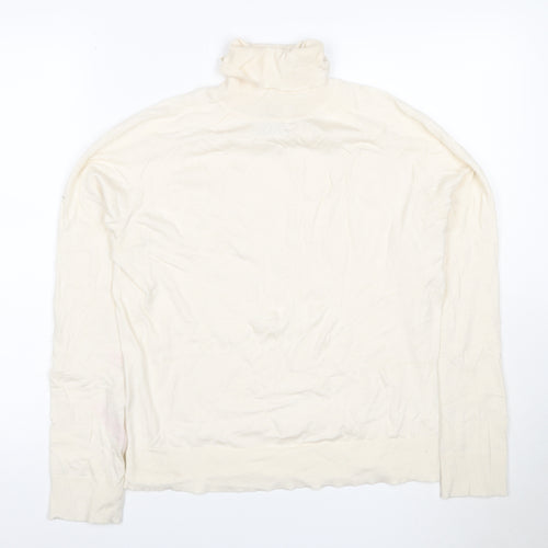 Talbots Women Ivory UK 16 Roll Neck Knit Jumper Long Sleeve