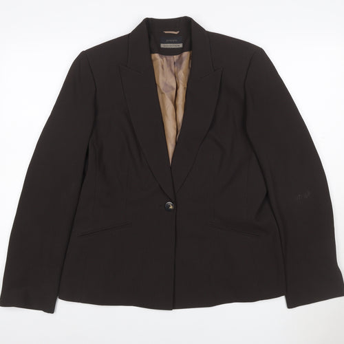 Principles Women’s Brown Size 16 One Button Lined Blazer Jacket