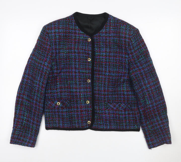 Next Originals Women’s Multicoloured Tweed Blazer Jacket UK 12 Wool