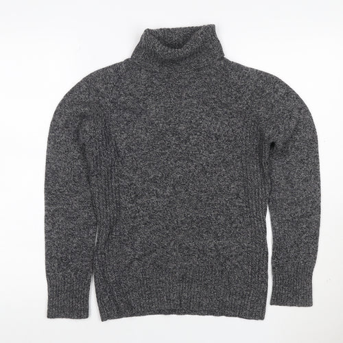 Next Women’s Grey UK 8 Lambswool Roll Neck Pullover Jumper