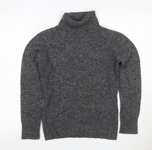 Next Women’s Grey UK 8 Lambswool Roll Neck Pullover Jumper