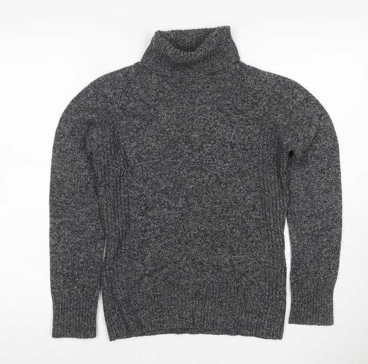 Next Women’s Grey UK 8 Lambswool Roll Neck Pullover Jumper