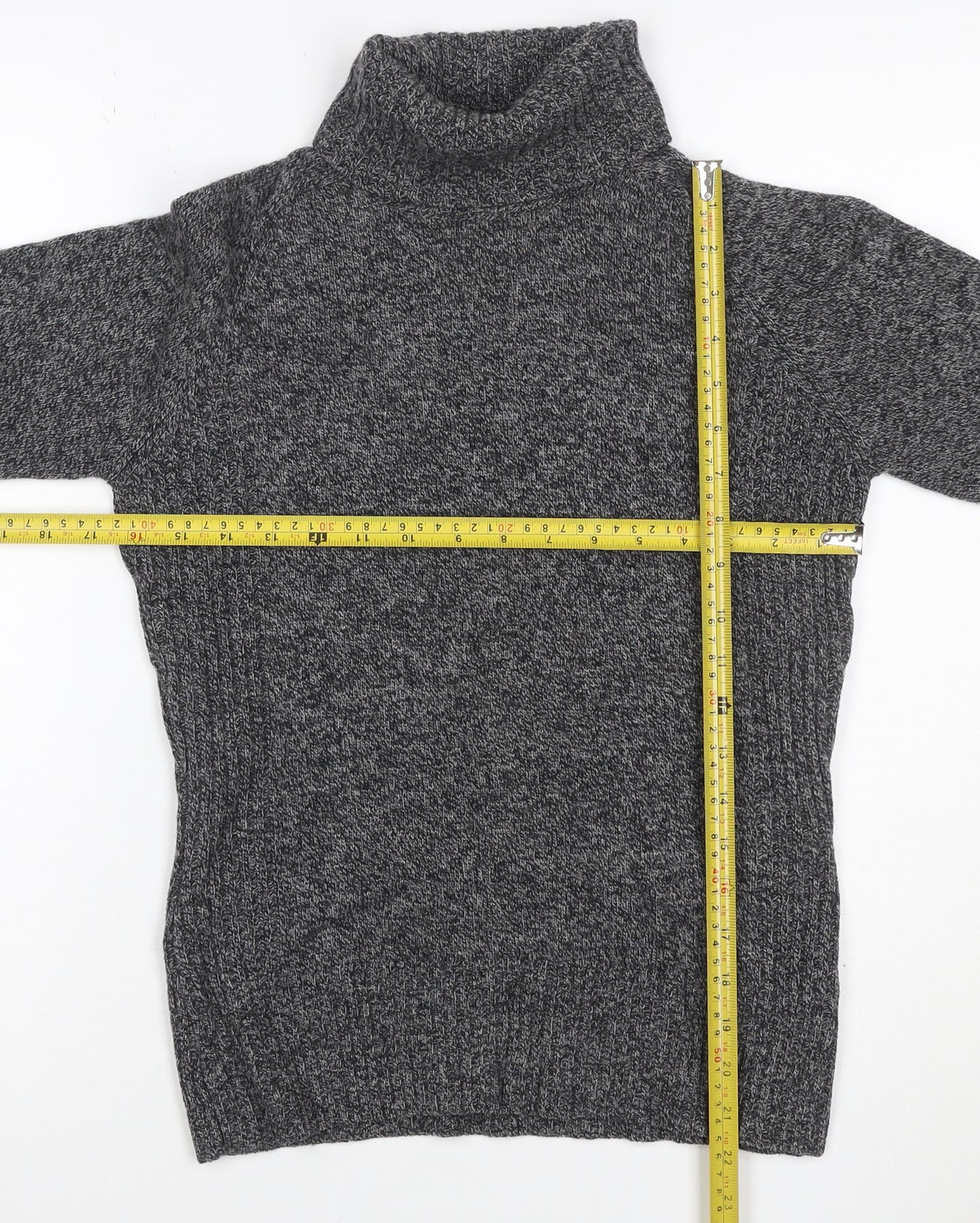 Next Women’s Grey UK 8 Lambswool Roll Neck Pullover Jumper