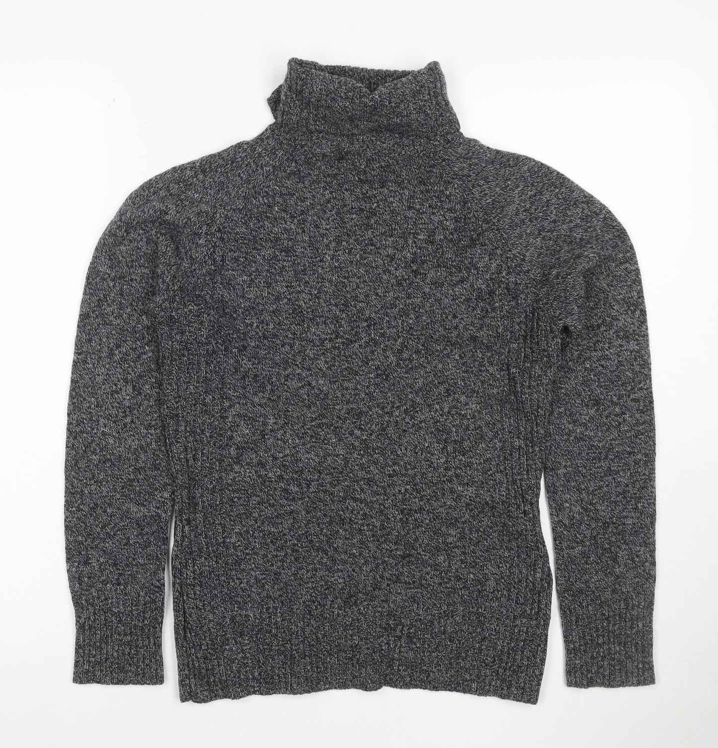 Next Women’s Grey UK 8 Lambswool Roll Neck Pullover Jumper
