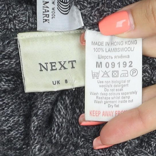 Next Women’s Grey UK 8 Lambswool Roll Neck Pullover Jumper