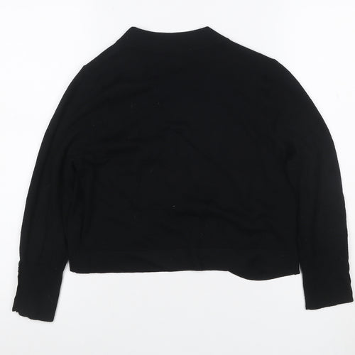 Collection Debenhams Women Black Size 14 Open V-Neck Knit Cardigan