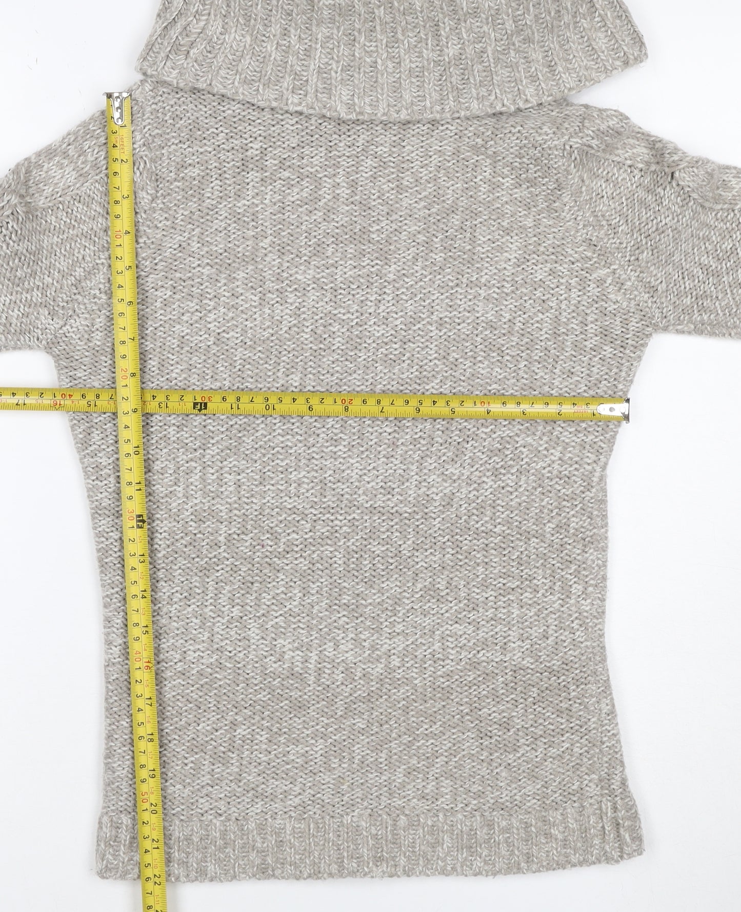 Next Women’s Grey Size 8 Cable Knit Roll Neck Jumper