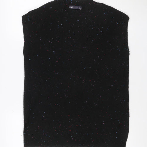 M&S Collection Women’s Black Speckled Knit Jumper Vest Size S