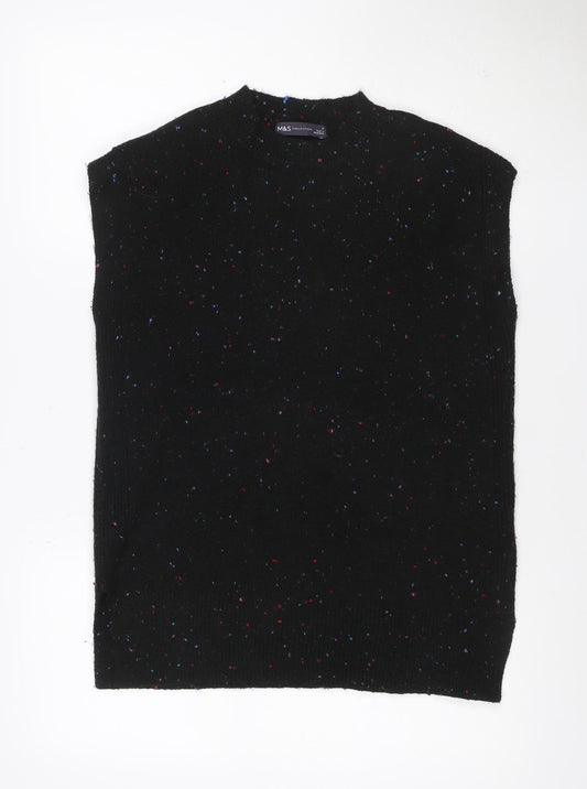 M&S Collection Women’s Black Speckled Knit Jumper Vest Size S
