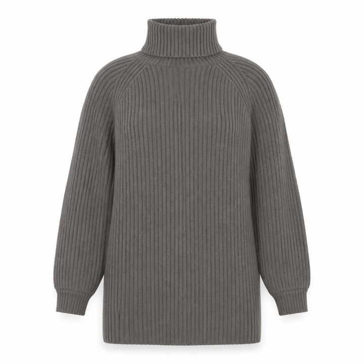 Missguided Women Grey Size 12 Rib Knit Roll Neck Pullover Jumper