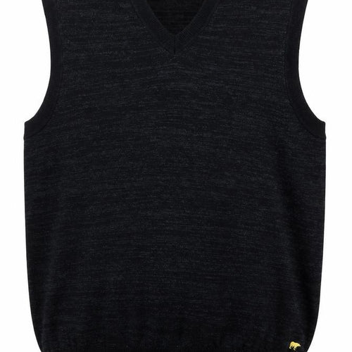 Greg Norman Men's Black L V-Neck Knit Sweater Vest Logo Golf