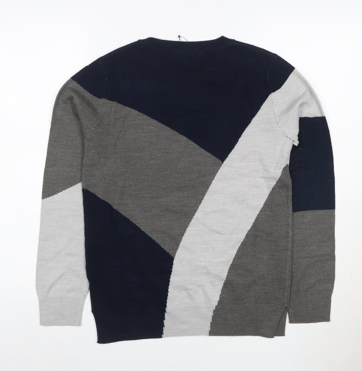 Marks and Spencer Women Multicoloured UK 8 Geometric Knit Pullover Jumper