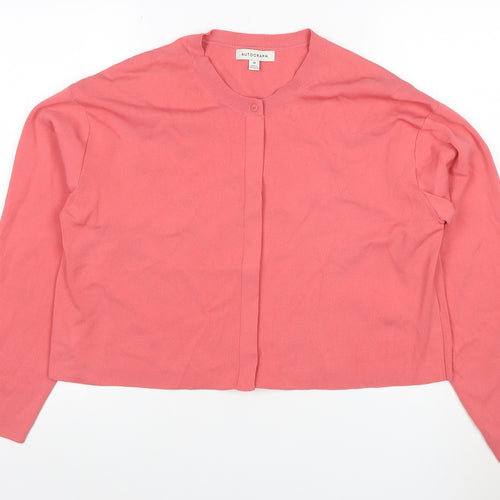 Autograph Women’s Pink Size 18 Round Neck Button Cardigan