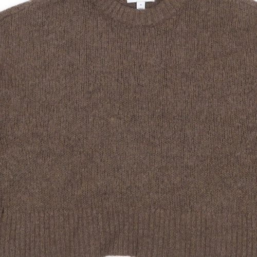 Topshop Women’s Brown Size 12 Roll Neck Oversized Knit Jumper