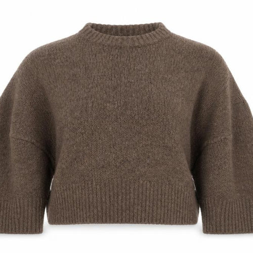Topshop Women’s Brown Size 12 Roll Neck Oversized Knit Jumper