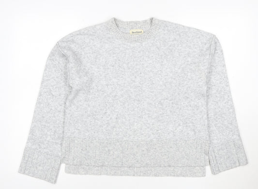 River Island Women Grey XS Relaxed Crew Neck Knit Jumper