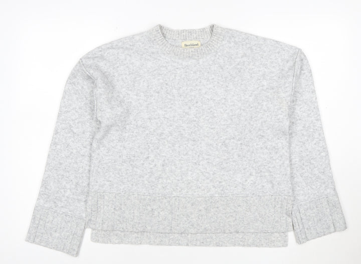 River Island Women Grey XS Relaxed Crew Neck Knit Jumper