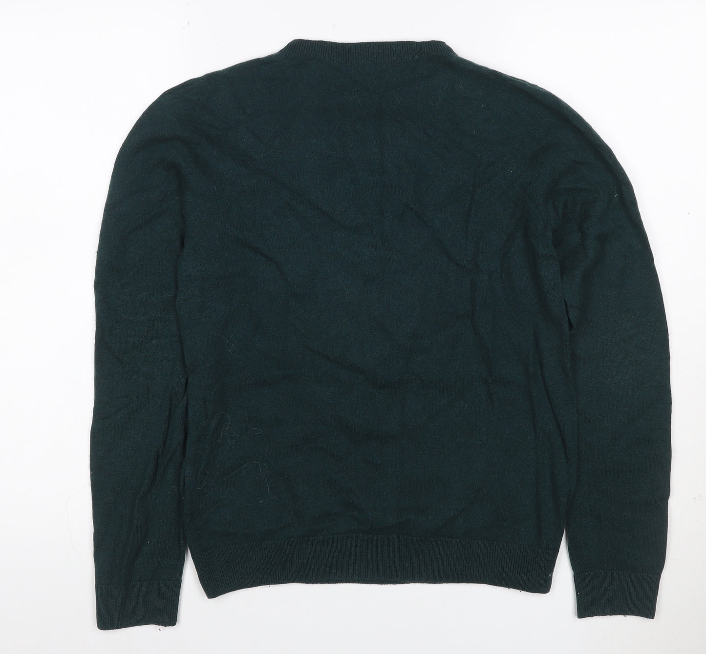 UNIQLO Men’s Green Cashmere Crew Neck Pullover Jumper Size S