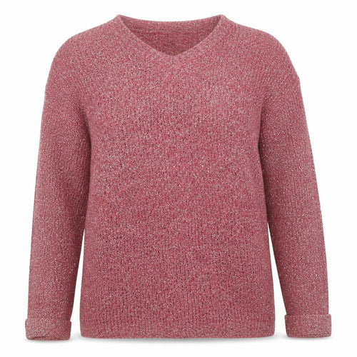 Arista Collection Women’s Pink Glitter Knit Jumper UK 10 Scoop Neck