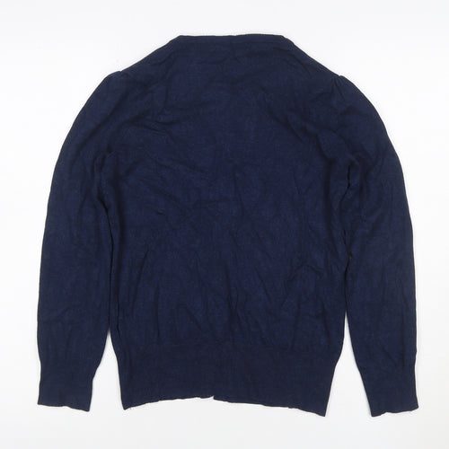 Marks and Spencer Women Blue UK 12 Button Front Knit Cardigan